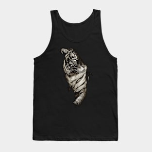 Tiger Pride: Bold Feline Stands Tall as Symbol of Strength on Tee Tank Top